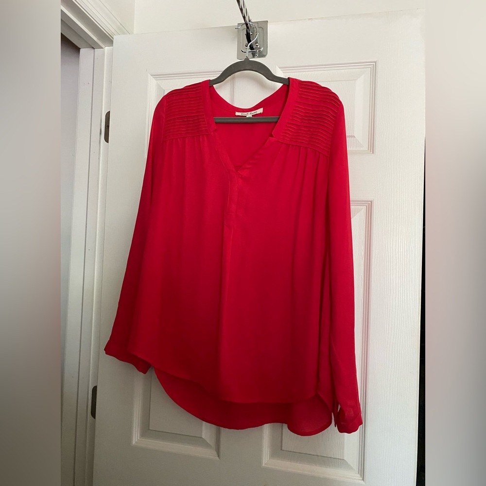 NWOT Black Rainn Red Blouse XL